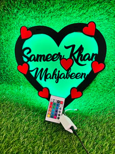 Hearts of love (Multi color led) - 8 inches